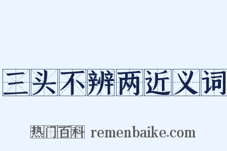 三头不辨两近义词是什么意思的图片